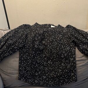 Black and White Polka Dot Blouse